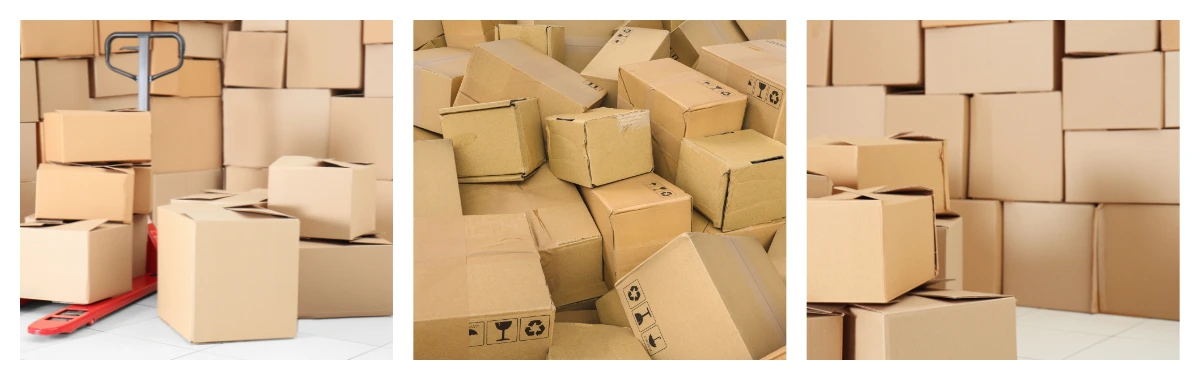 Kartony klapowe w magazynie