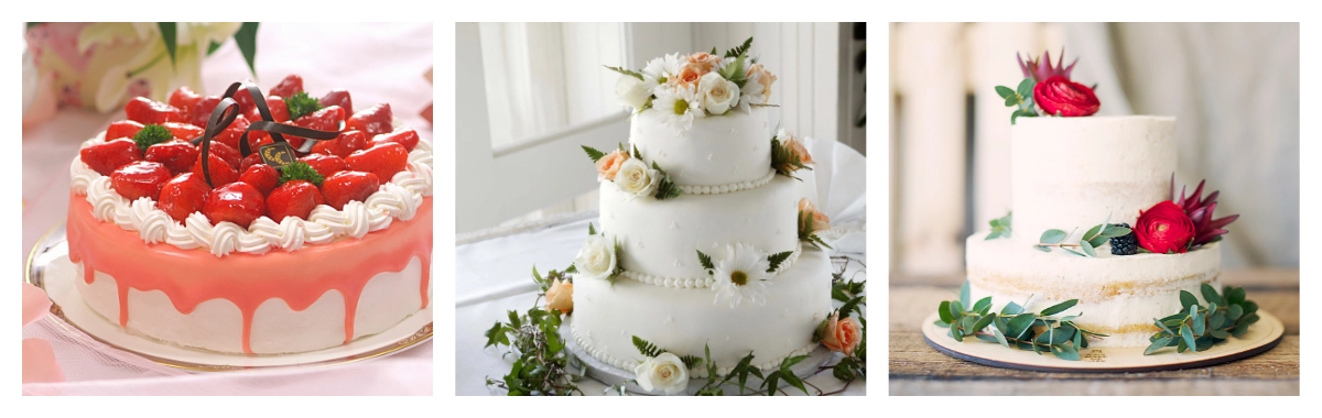 Podkłady pod tort Kapak na których leżą torty i wypieki