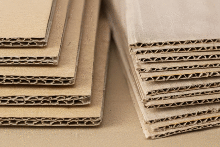 Rodzaje tekturowych fal: B, C, E, EB, BC